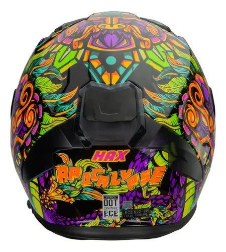 CASCO HAX RODA FORCE KUKULCAN NEGRO MORADO BRILLO